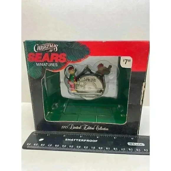 Craftsman bear ornaments 1995 Sears Christmas tree décor/ holiday décor - Picture 5 of 6